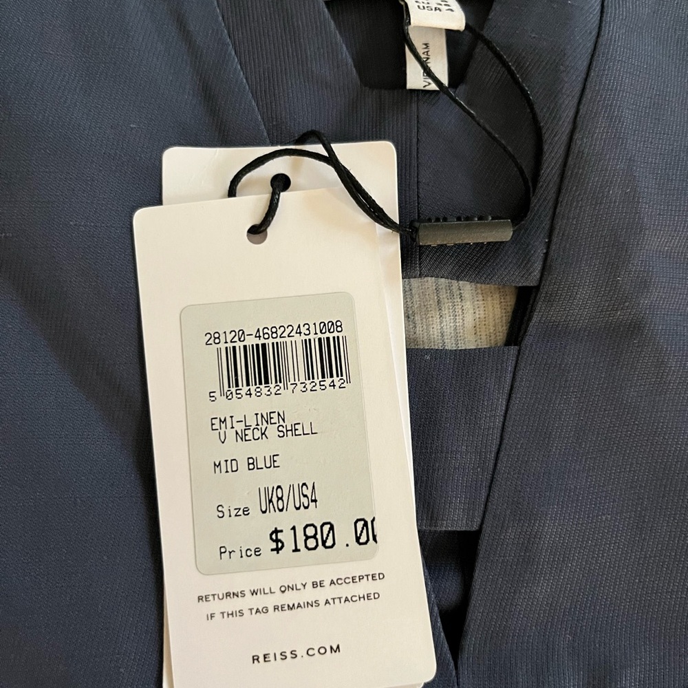 NEW! Reiss Emi V-Neck Tank Top - Size 4 - Picture 6 of 6